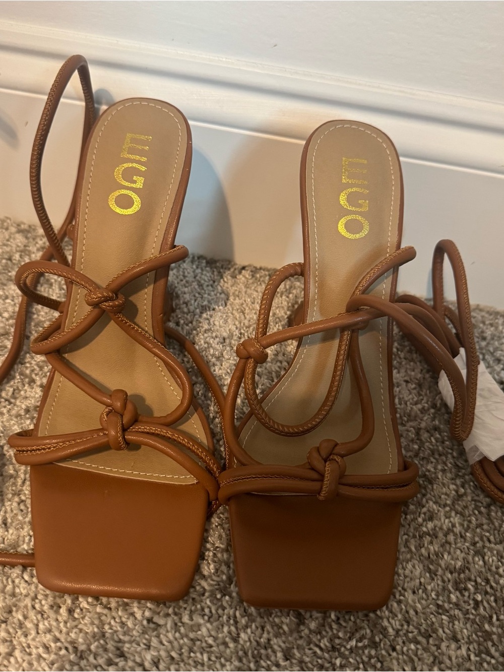 Ego Strappy Square-Toe Heeled Sandals